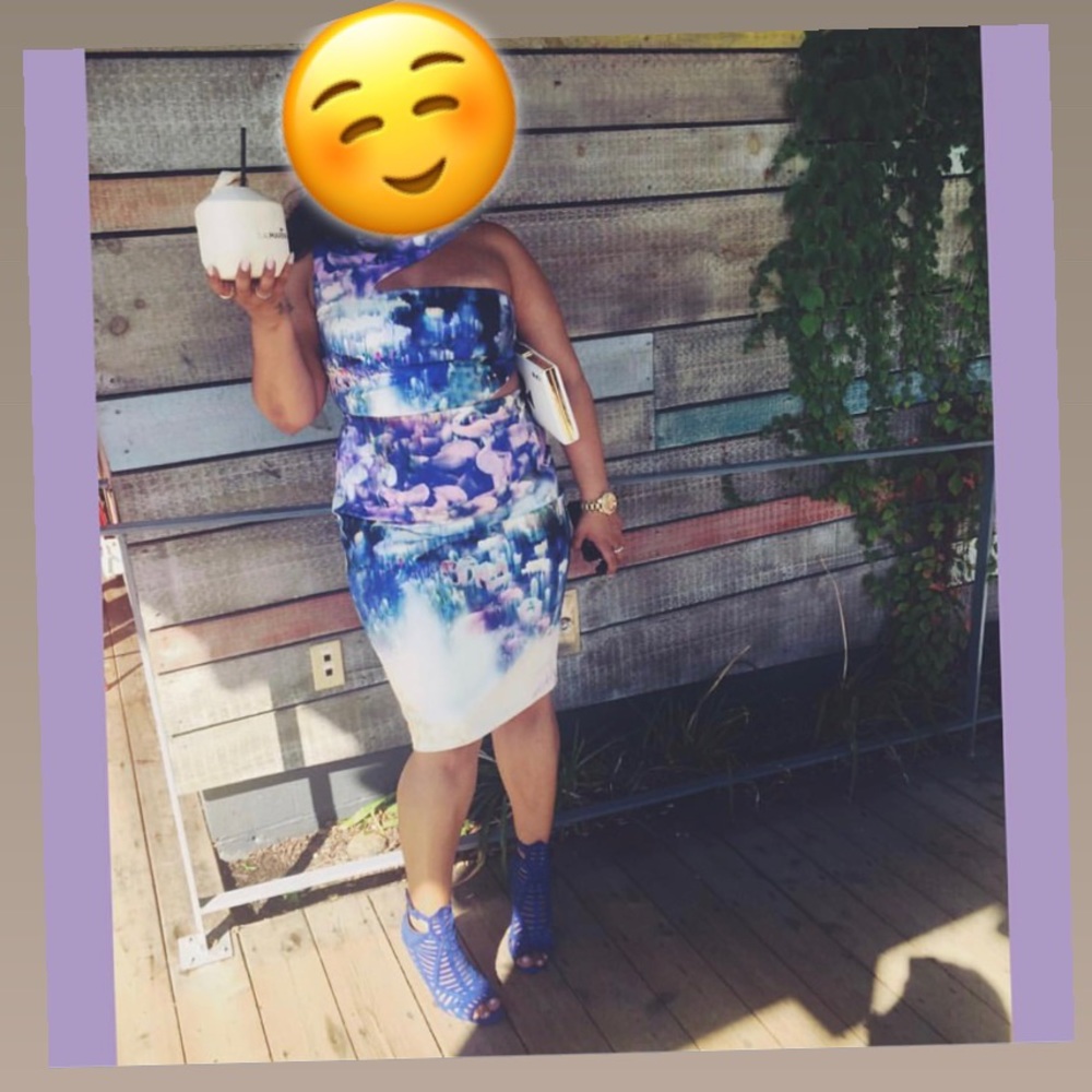 ASOS Water Color dress cutout